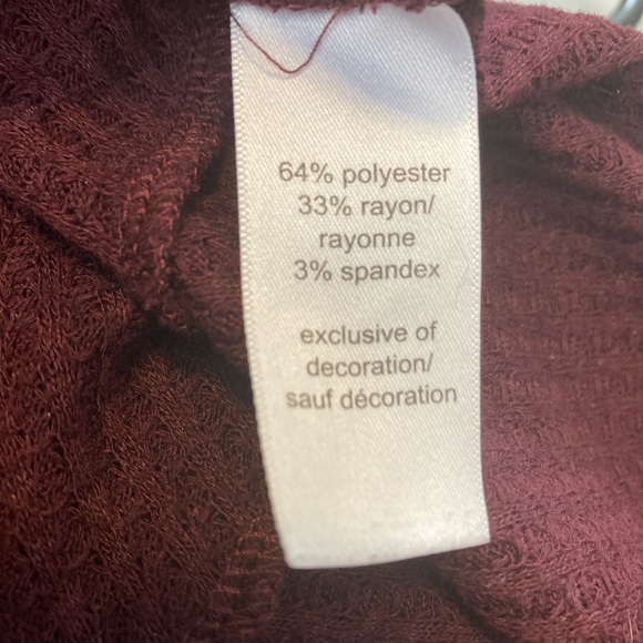 Maurices Deep Burgundy Cardigan Sweater - Picture 6 of 7